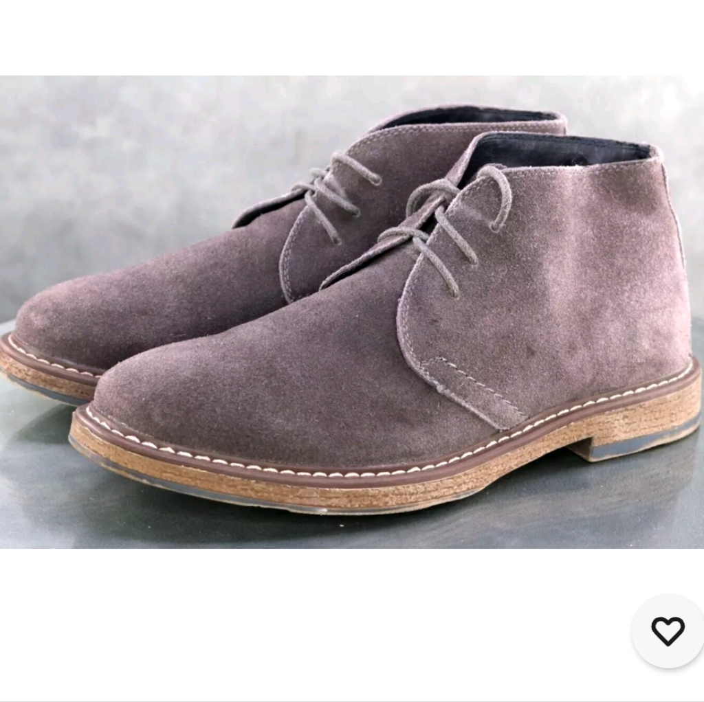 Joseph Abboud Collection Men's Desert Boots Size 10 Suede Gray